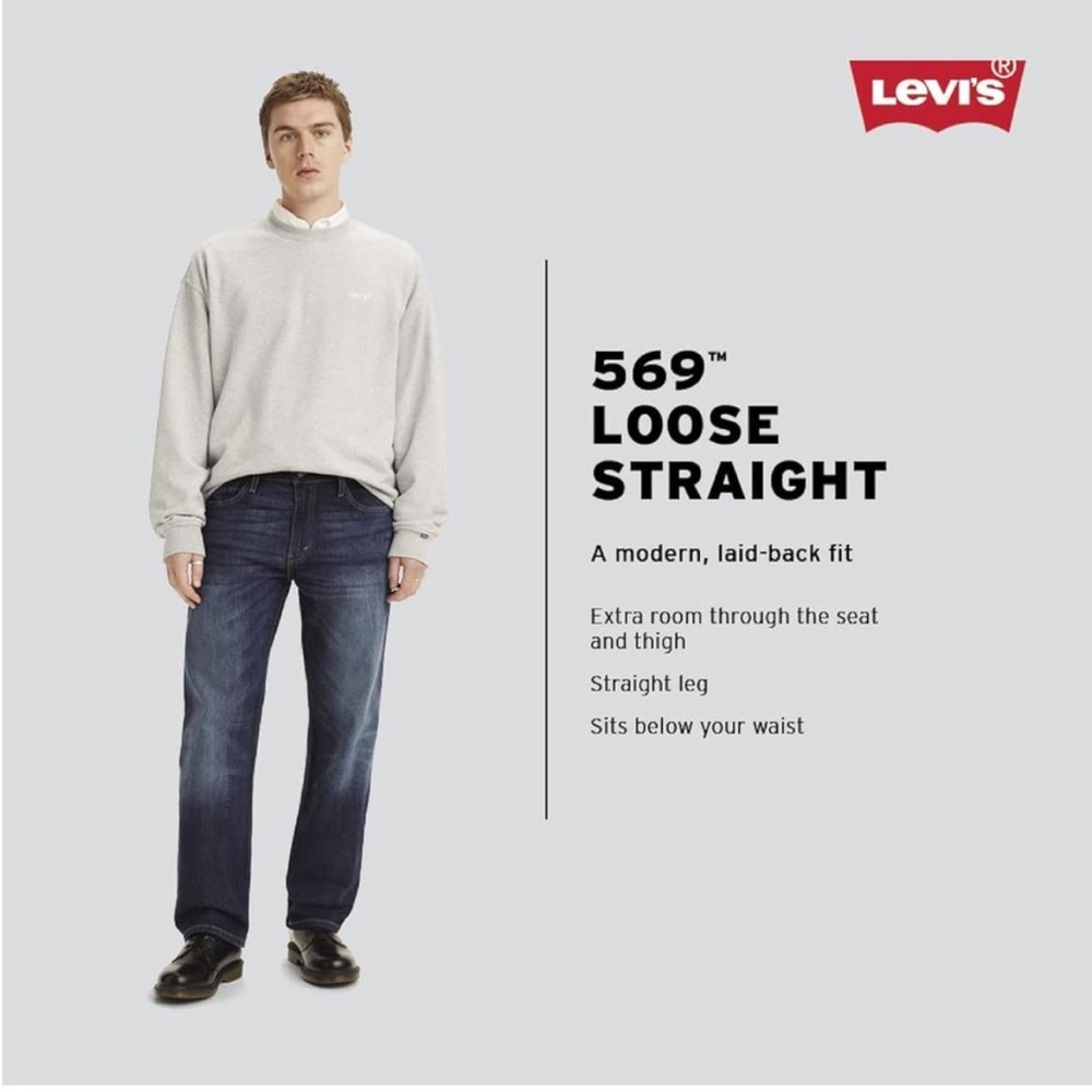 Levi’s Jeans 569 Loose Straight Leg Blue Sz. 40/30